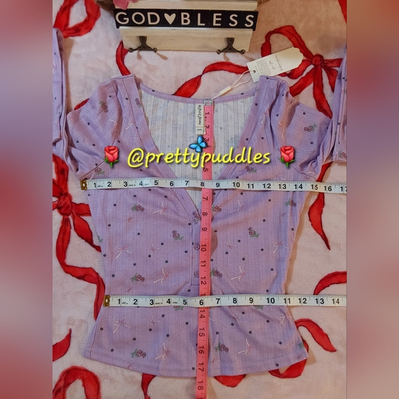 🎀 2pc For Love and Lemons Pointelle Long-Sleeve Sleep Set 🎀 - Picture 9 of 16